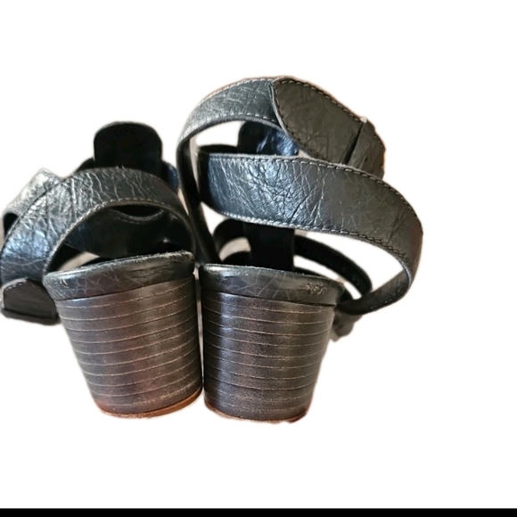 Balenciaga Womens Gray Arena Studded Gladiator Wedge 37.5 - Picture 6 of 14